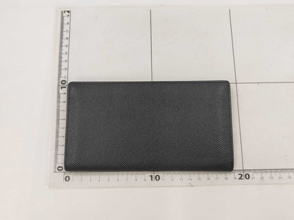 BVLGARI Leather Black Logo Embossed Billfold