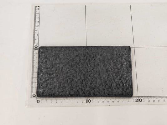 BVLGARI Leather Black Logo Embossed Billfold
