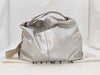 FURLA 2-Way Oversized Boston Bag, 40cm Wide, Silver, with Heart Cadena Charm