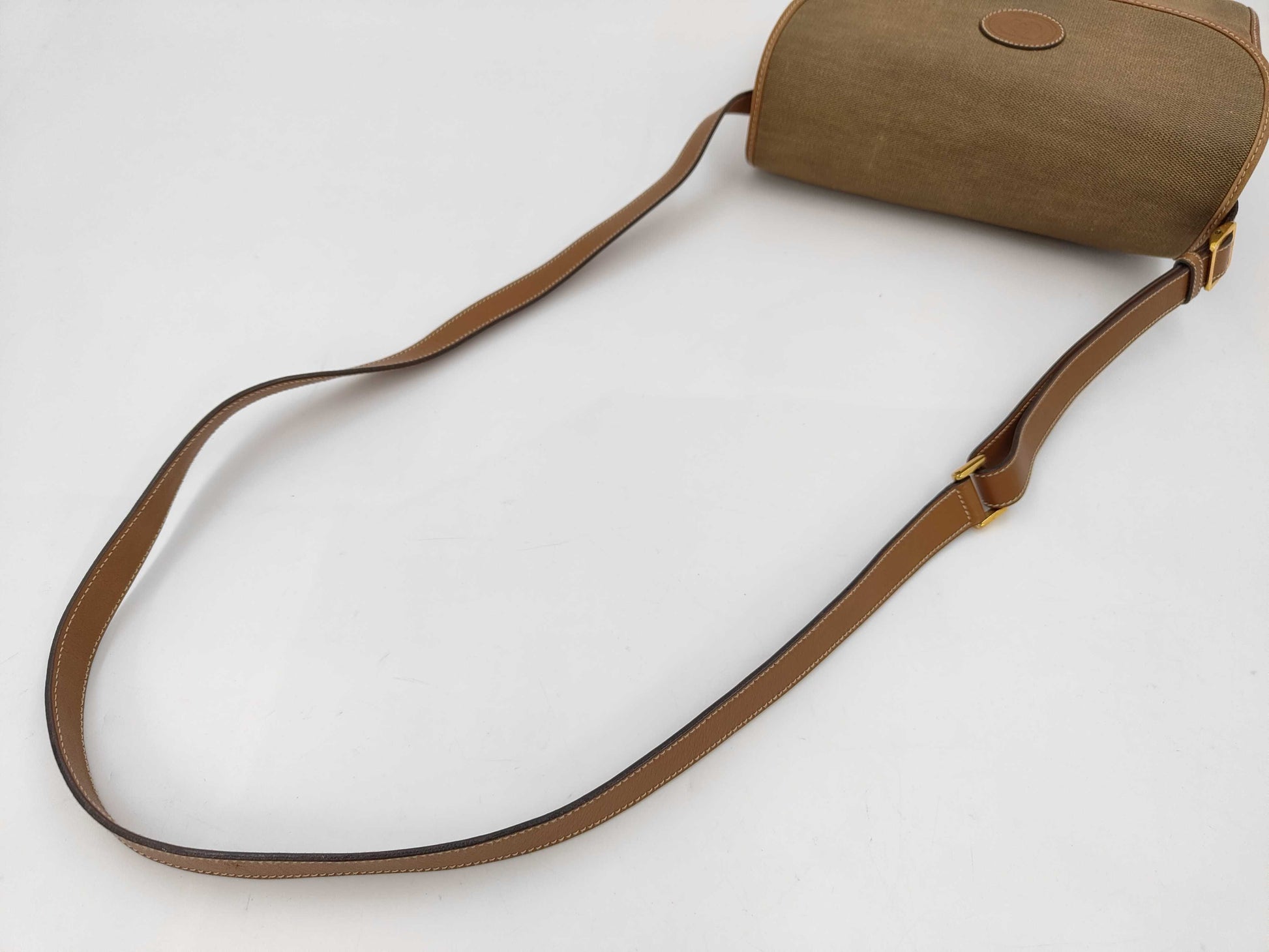 GUCCI 001 14 0712 Old Gucci Flap Shoulder Bag with Inner Pocket Charm