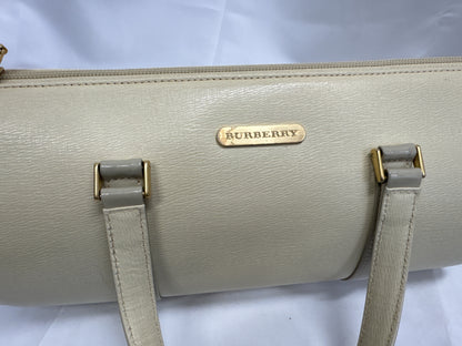 BURBERRY Burberry Leather Nova Check Gold Hardware Cylindrical Handbag