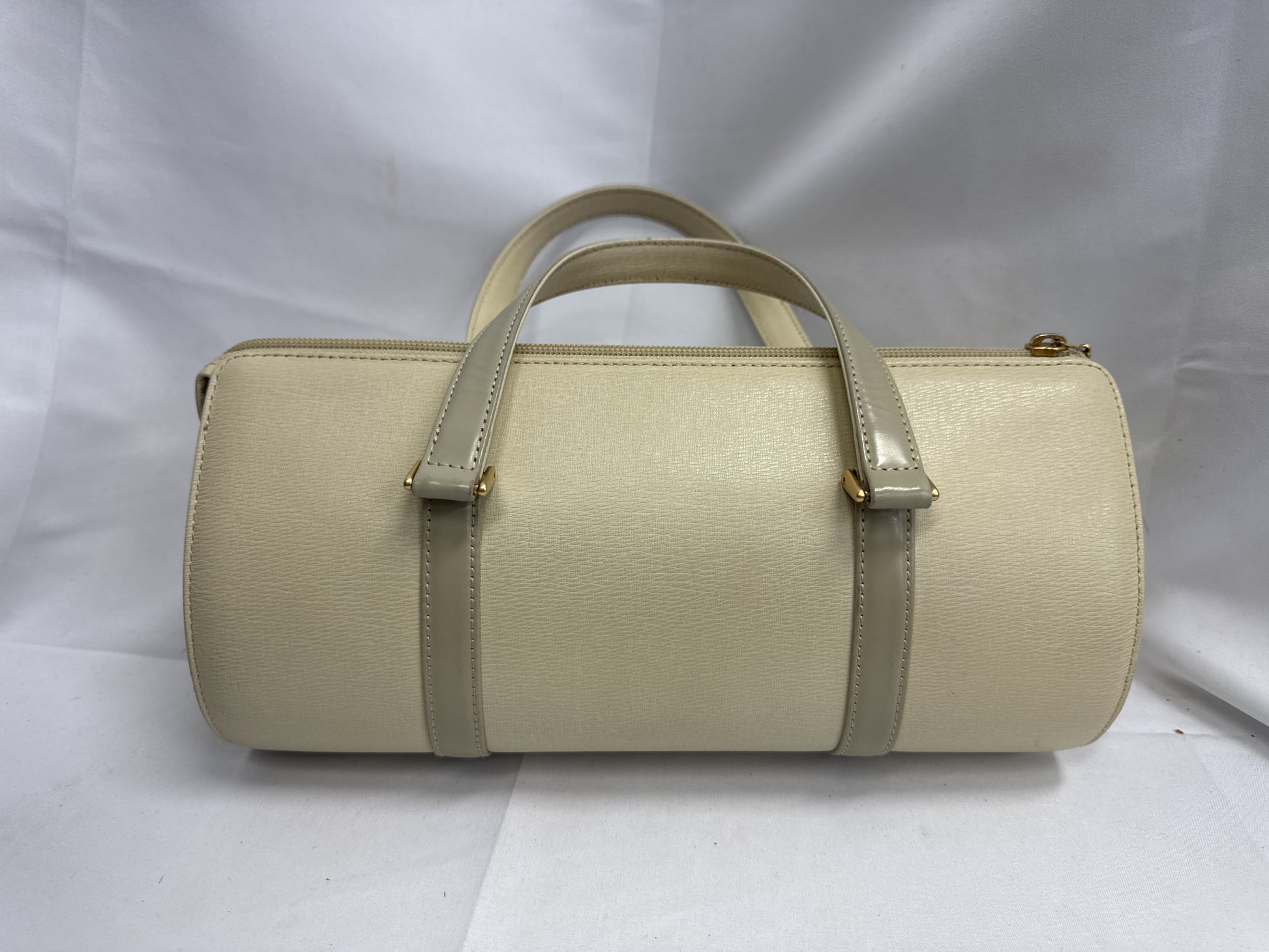BURBERRY Burberry Leather Nova Check Gold Hardware Cylindrical Handbag