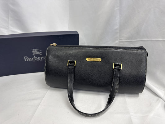 BURBERRY Burberry Leather Nova Check Gold Hardware Cylindrical Handbag