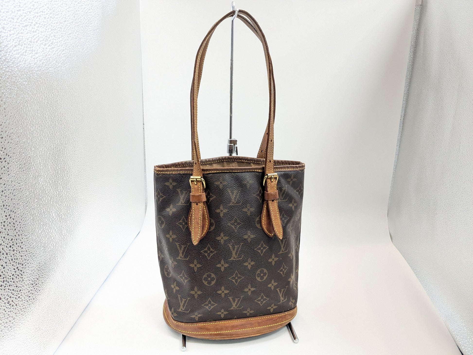 LOUIS VUITTON M42238 Monogram Bucket PM Tote Bag AR0999