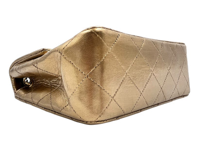 CHANEL Mini Matelasse Chain Shoulder Bag Gold Shoulder Bag
