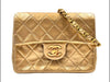 CHANEL Mini Matelasse Chain Shoulder Bag Gold Shoulder Bag