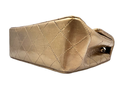 CHANEL Mini Matelasse Chain Shoulder Bag Gold Shoulder Bag