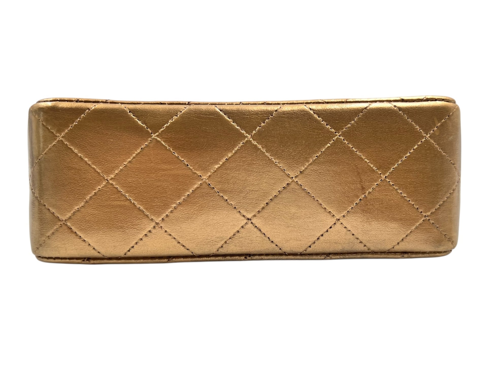 CHANEL Mini Matelasse Chain Shoulder Bag Gold Shoulder Bag