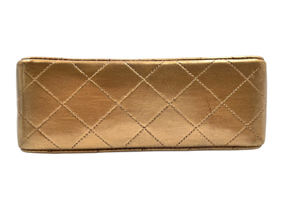 CHANEL Mini Matelasse Chain Shoulder Bag Gold Shoulder Bag