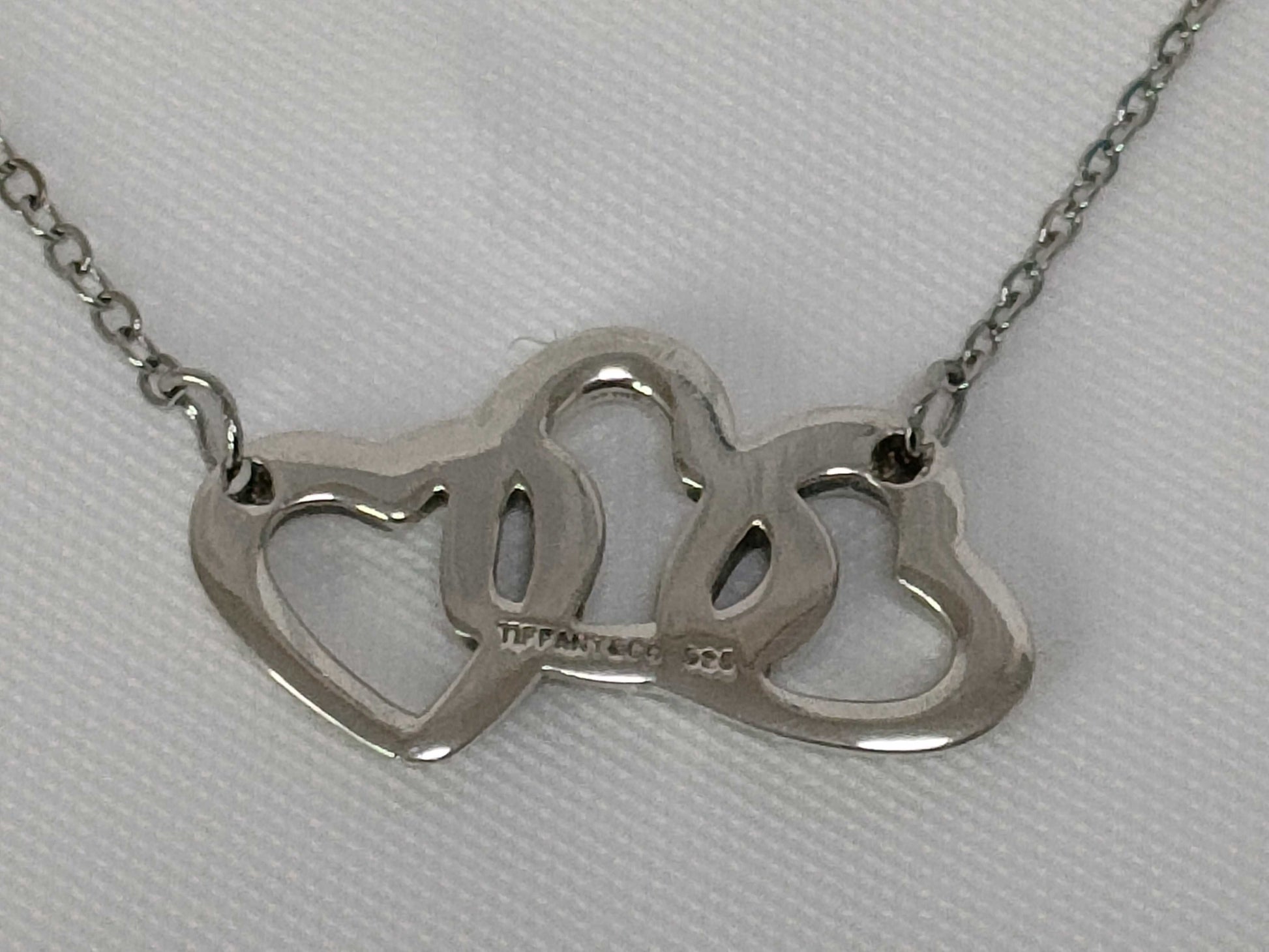 Tiffany & Co. Triple Heart 925 Silver Necklace
