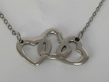 Tiffany & Co. Triple Heart 925 Silver Necklace