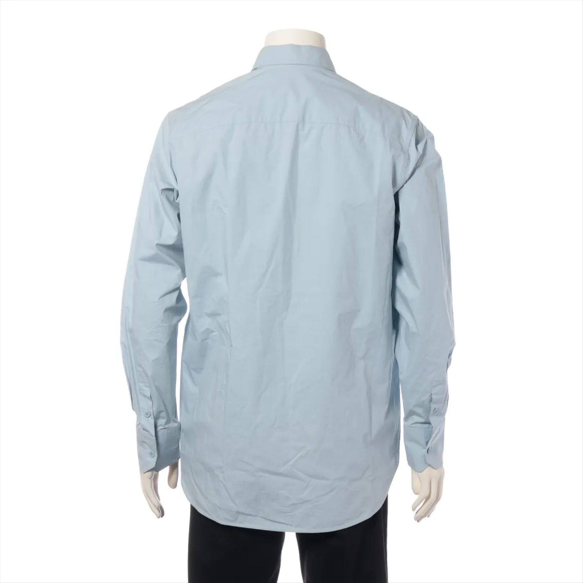 LOUIS VUITTON 20SS Brand Button Cotton Shirt, XS, Light Blue, RM201