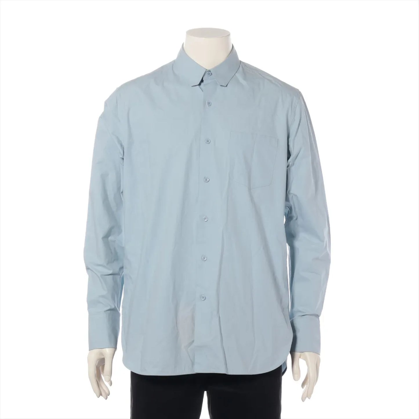 LOUIS VUITTON 20SS Brand Button Cotton Shirt, XS, Light Blue, RM201