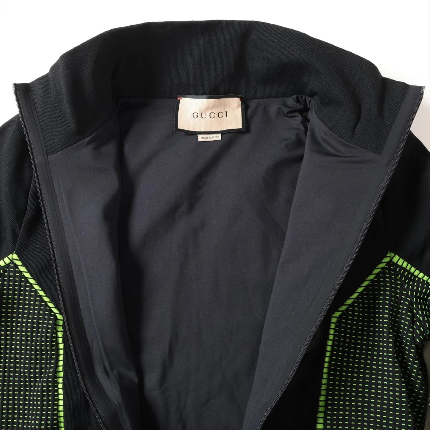 GUCCI Nylon and Polyurethane Knit Jacket, Size M, 698540