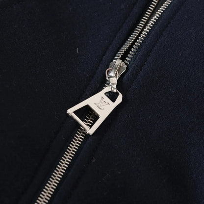 LOUIS VUITTON 2015AW Wool Long Coat, Size 40, Navy, RW152A