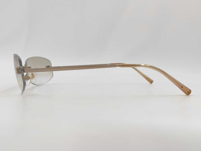  CHANEL Coco Mark Rimless Sunglasses Gray Sunglasses & Glasses