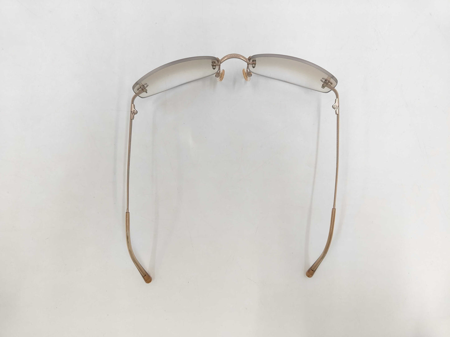  CHANEL Coco Mark Rimless Sunglasses Gray Sunglasses & Glasses