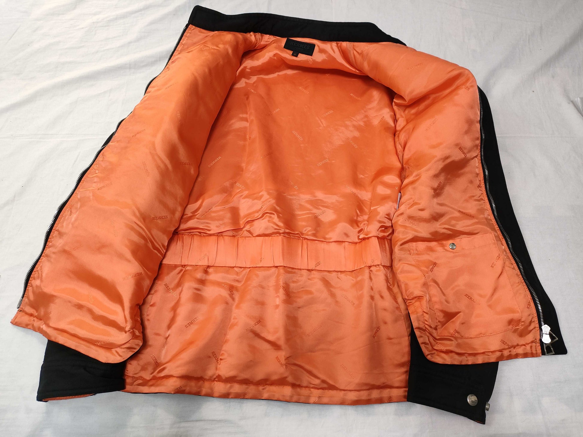 HERMES Etrile Zip-Up Rider's Jacket Nylon Size M