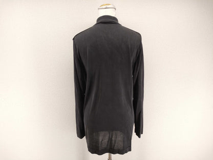 HERMES Cardigan Velvet Serie Button Black Size 40 Tops