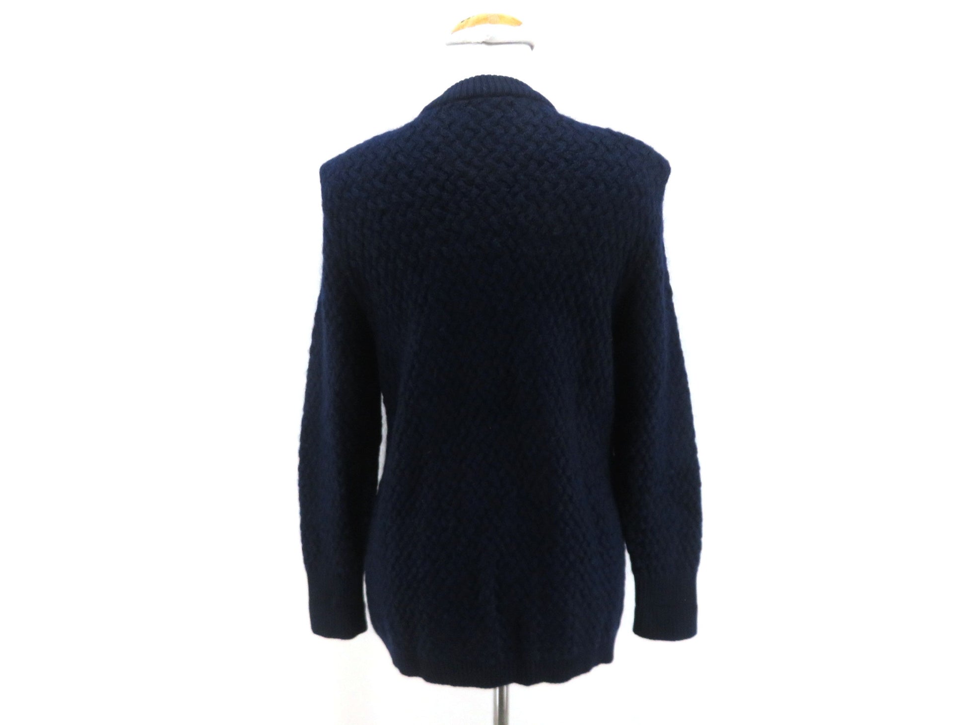 Yves Saint Laurent Cable Knit Cardigan, Navy, Size M