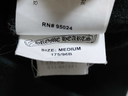 CHROME HEARTS New Scroll Label Hoodie Zip M Black Tops