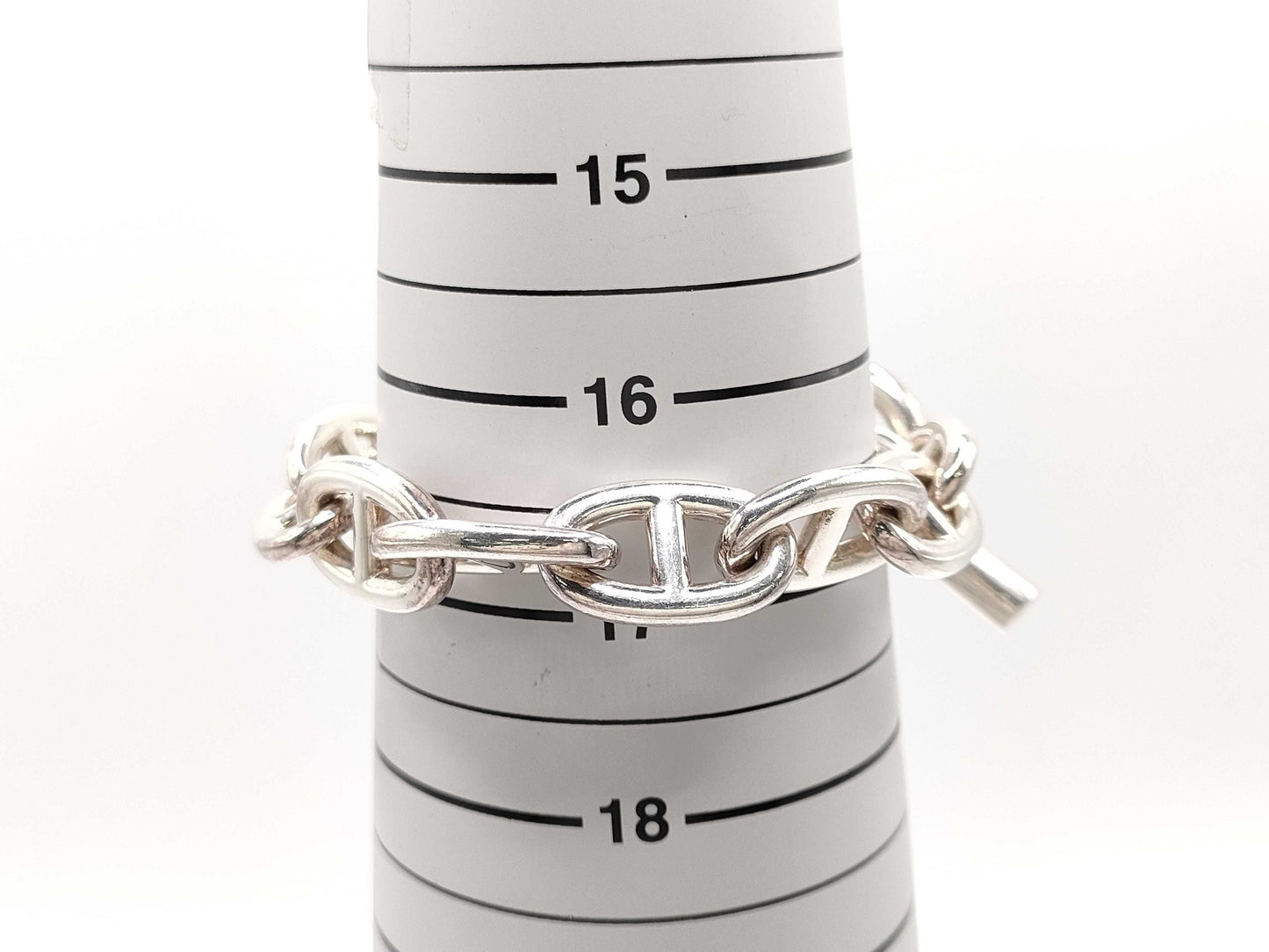 HERMES Chaine d'Ancre TGM 11 links 101.6g 20 stamps Ag925 bracelet/bangle