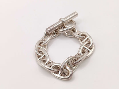 HERMES Chaine d'Ancre TGM 11 links 101.6g 20 stamps Ag925 bracelet/bangle