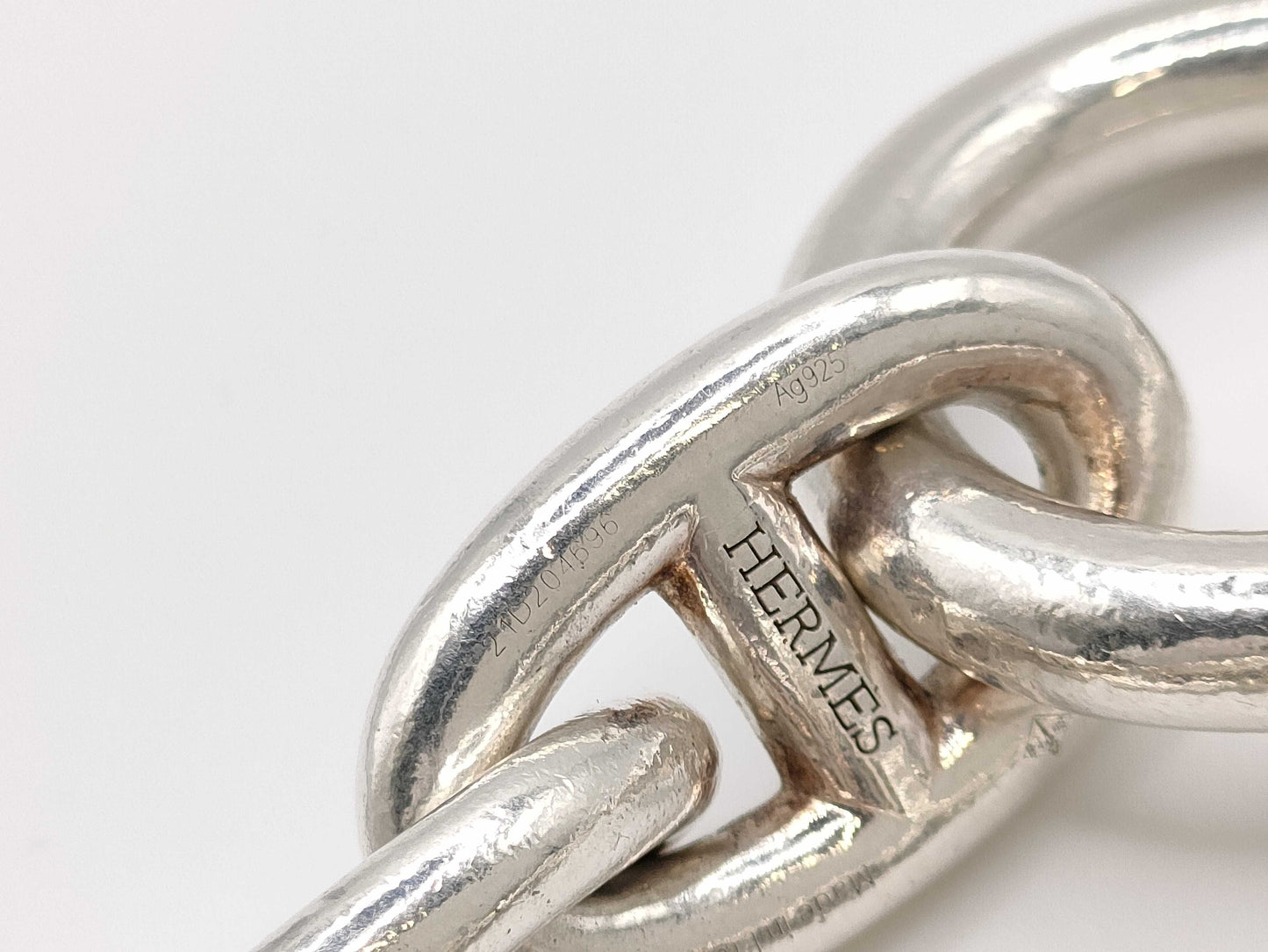 HERMES Chaine d'Ancre TGM 11 links 106.1g 21 stamps Ag925 bracelet/bangle