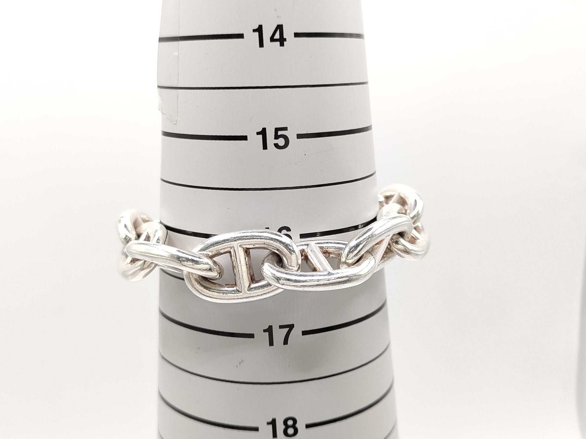 HERMES Chaine d'Ancre TGM 11 links 106.1g 21 stamps Ag925 bracelet/bangle