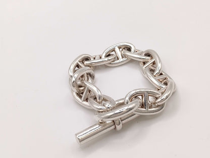 HERMES Chaine d'Ancre TGM 11 links 106.1g 21 stamps Ag925 bracelet/bangle