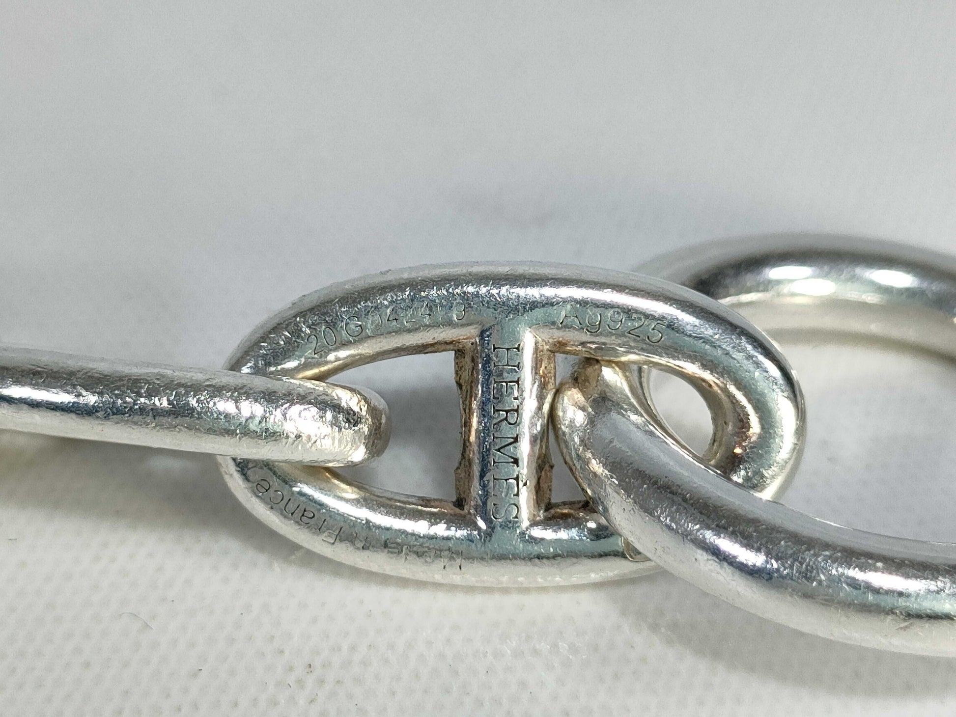 HERMES Chaine d'Ancre GM 13 links 66.6g Ag925 Bracelet Bracelet Bangle