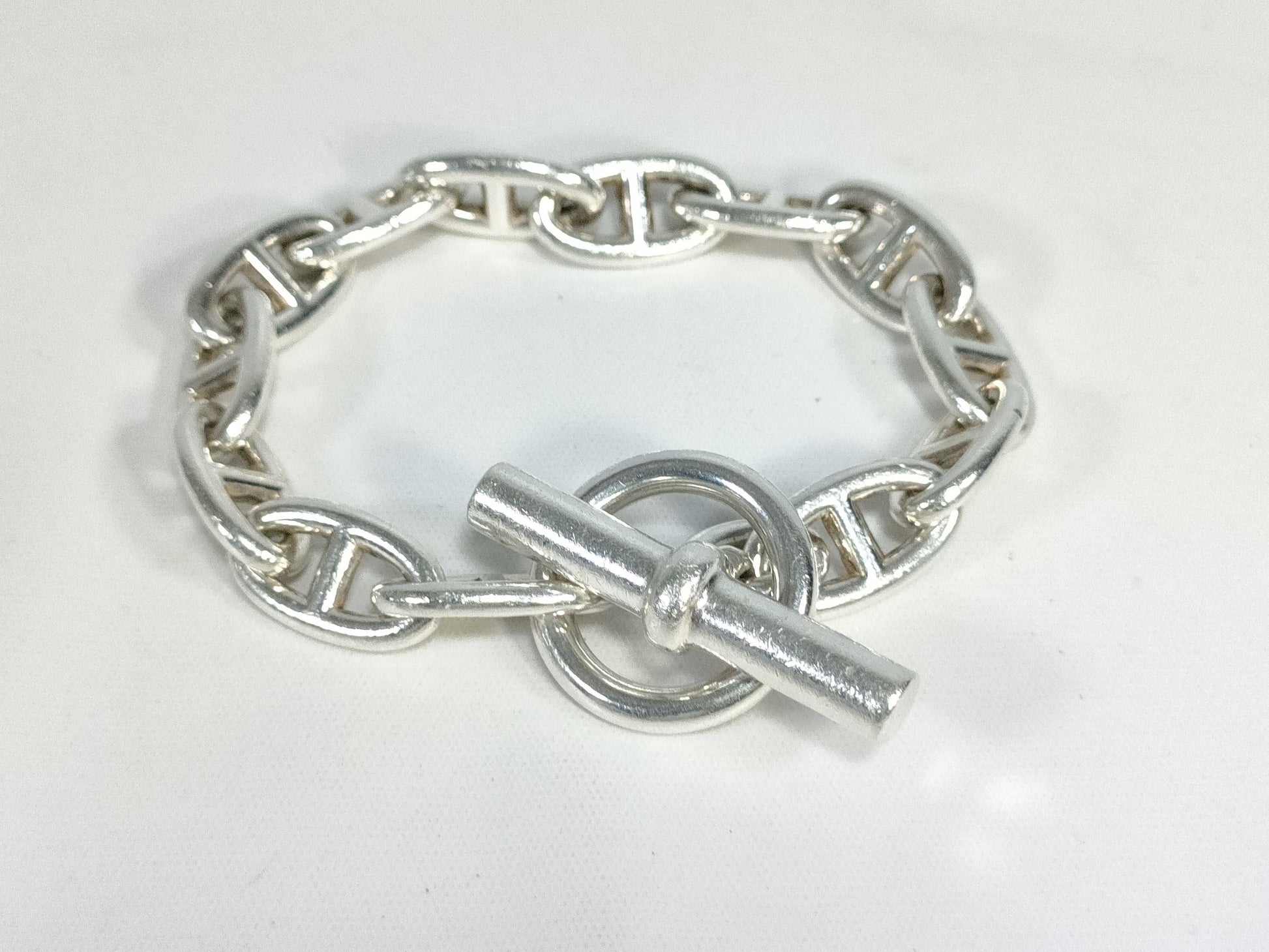 HERMES Chaine d'Ancre GM 13 links 66.6g Ag925 Bracelet Bracelet Bangle