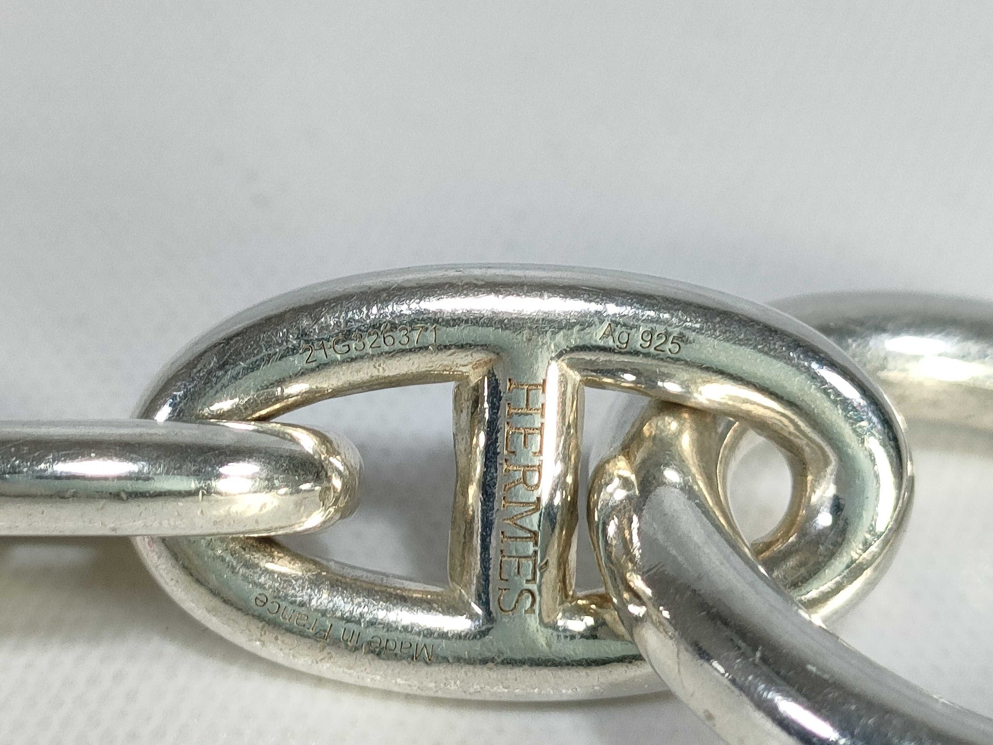 HERMES Chaine d'Ancre GM 15 links 73.1g 21 stamp Ag925 bracelet bracelet bangle