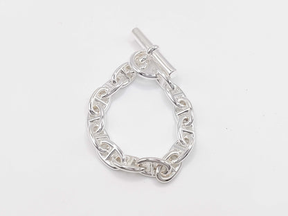 HERMES Chaine d'Ancre MM 14 links 50.6g 22 stamp Ag925 bracelet/bangle