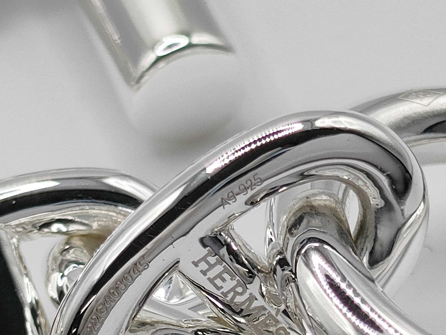 HERMES Chaine d'Ancre MM 14 links 50.6g 22 stamp Ag925 bracelet/bangle