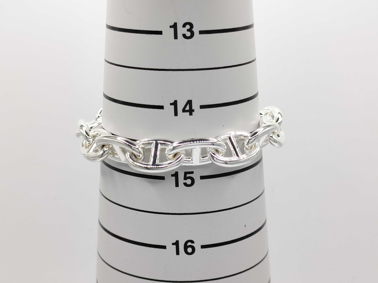 HERMES Chaine d'Ancre MM 14 links 50.6g 22 stamp Ag925 bracelet/bangle