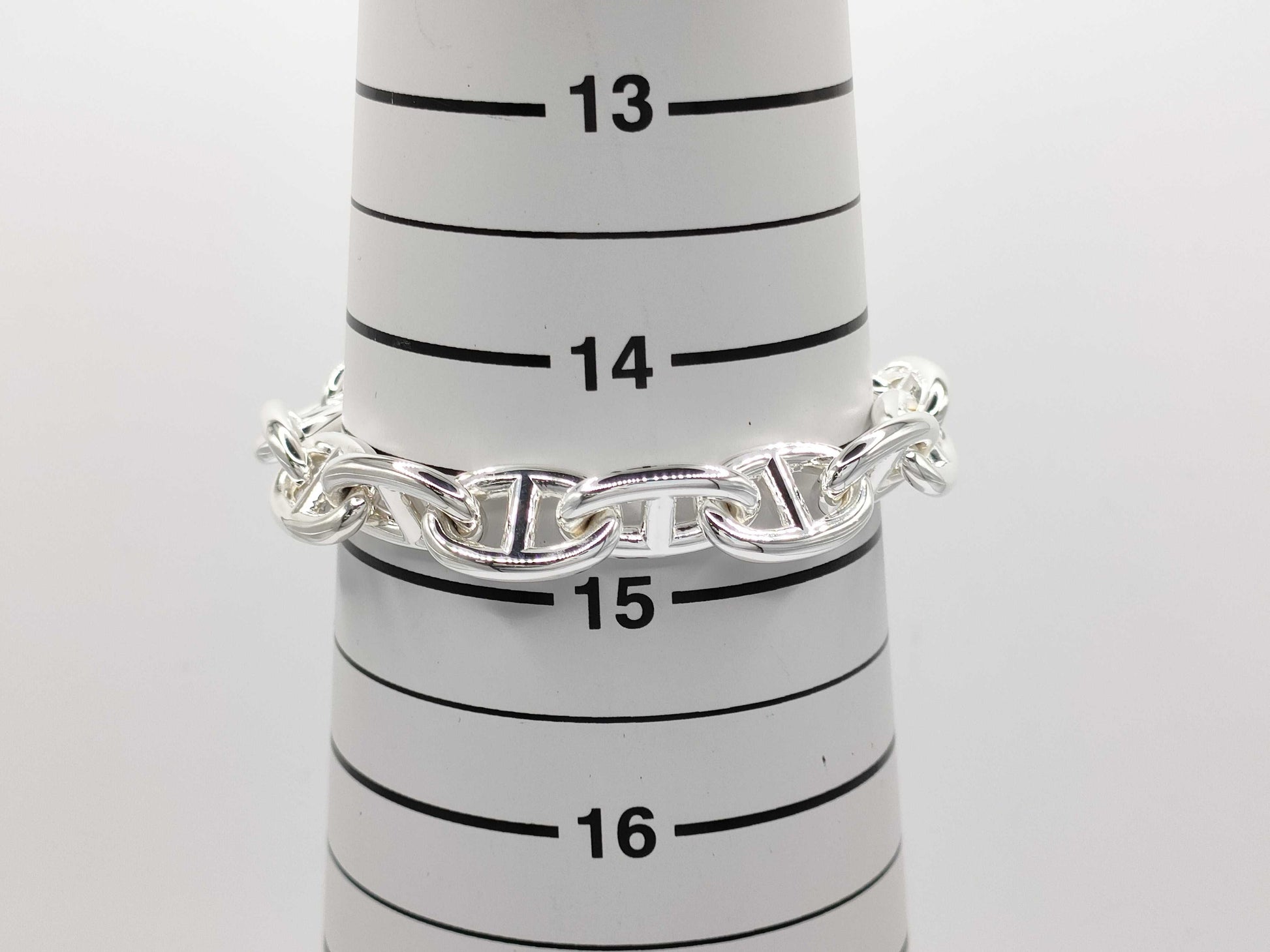 HERMES Chaine d'Ancre MM 14 links 50.6g 22 stamp Ag925 bracelet/bangle
