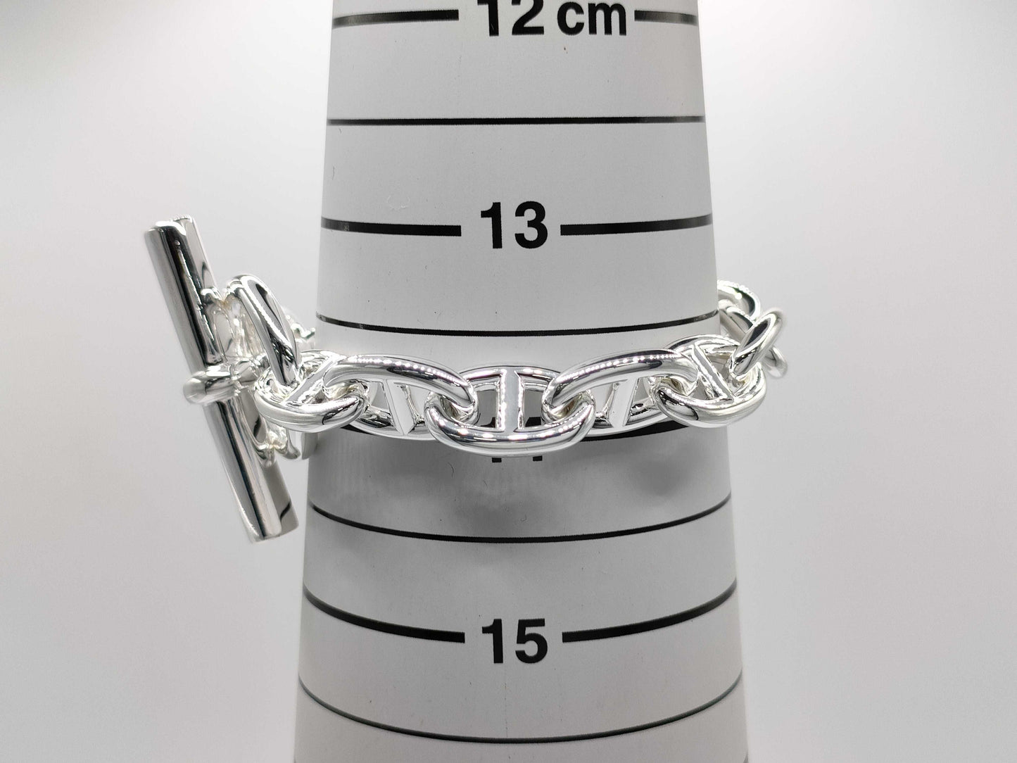 HERMES Chaine d'Ancre MM 13 links 49.4g 22 stamped Ag925 bracelet/bangle