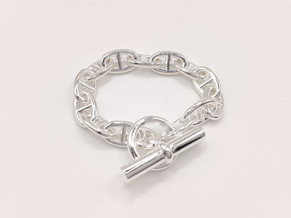 HERMES Chaine d'Ancre MM 13 links 49.4g 22 stamped Ag925 bracelet/bangle