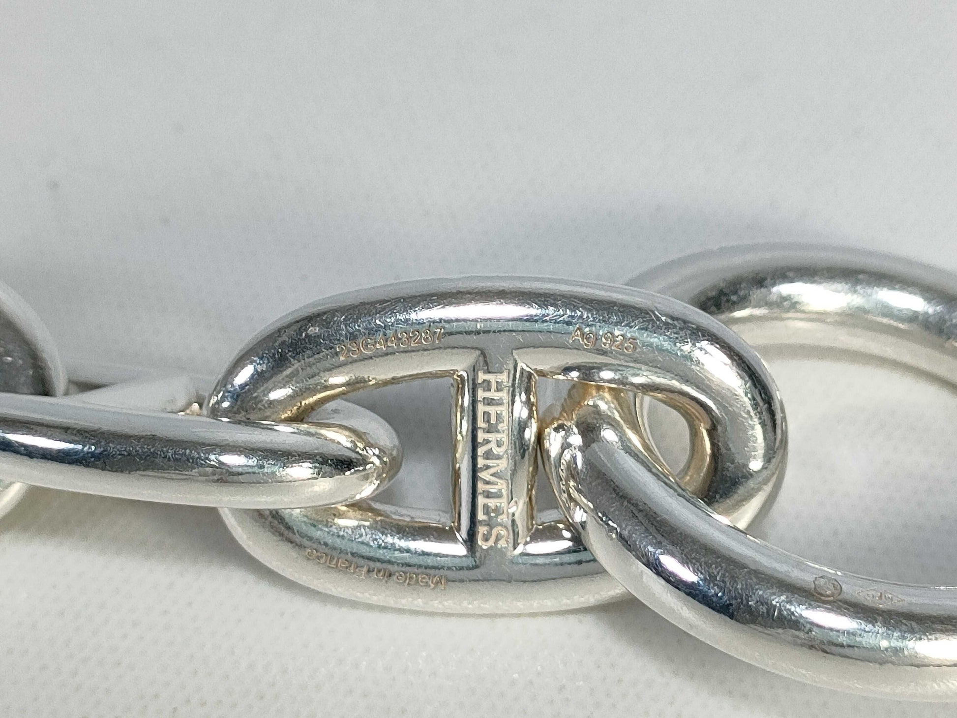 HERMES Chaine d'Ancre TGM 10-link 100g 23 stamped Ag925 bracelet