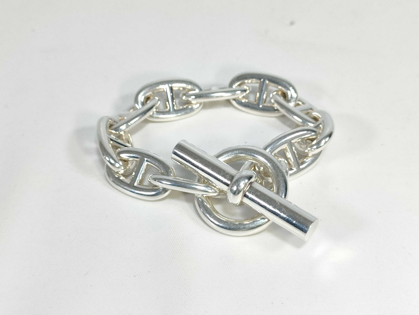 HERMES Chaine d'Ancre TGM 10-link 100g 23 stamped Ag925 bracelet