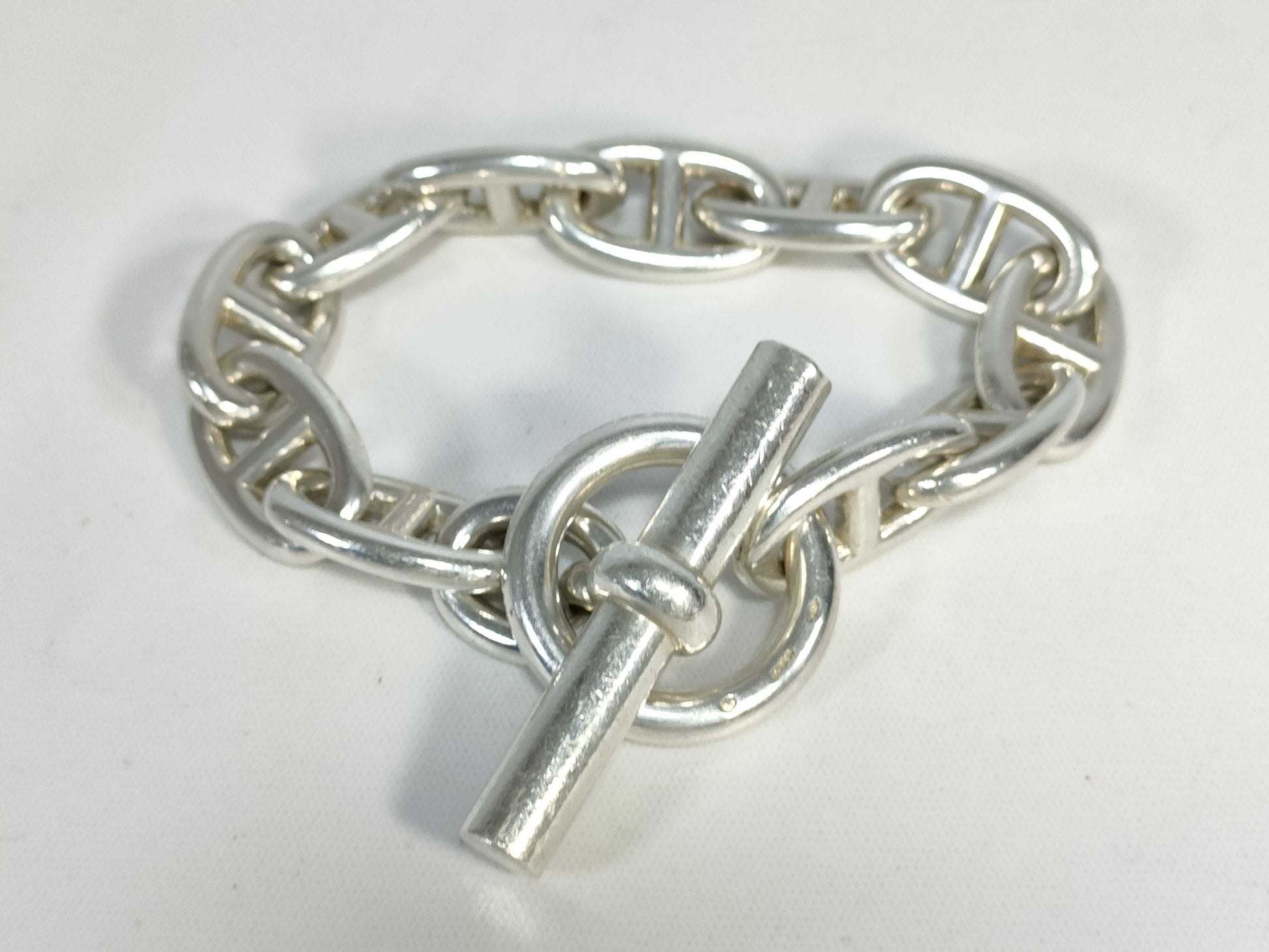 HERMES Margiela-era Chaine d'Ancre TGM 11-link, 101.4g, Stamped, Ag925 Bracelet