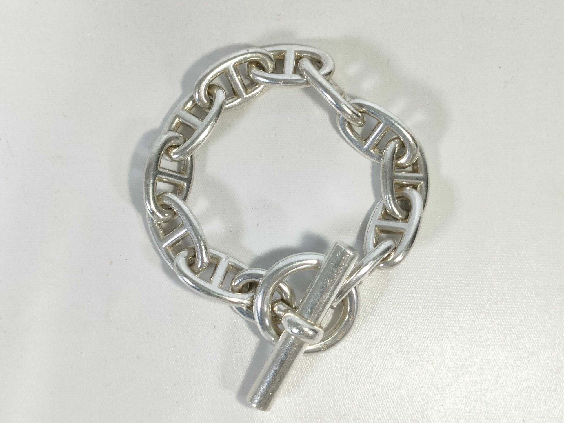 HERMES Margiela-era Chaine d'Ancre TGM 11-link, 101.4g, Stamped, Ag925 Bracelet