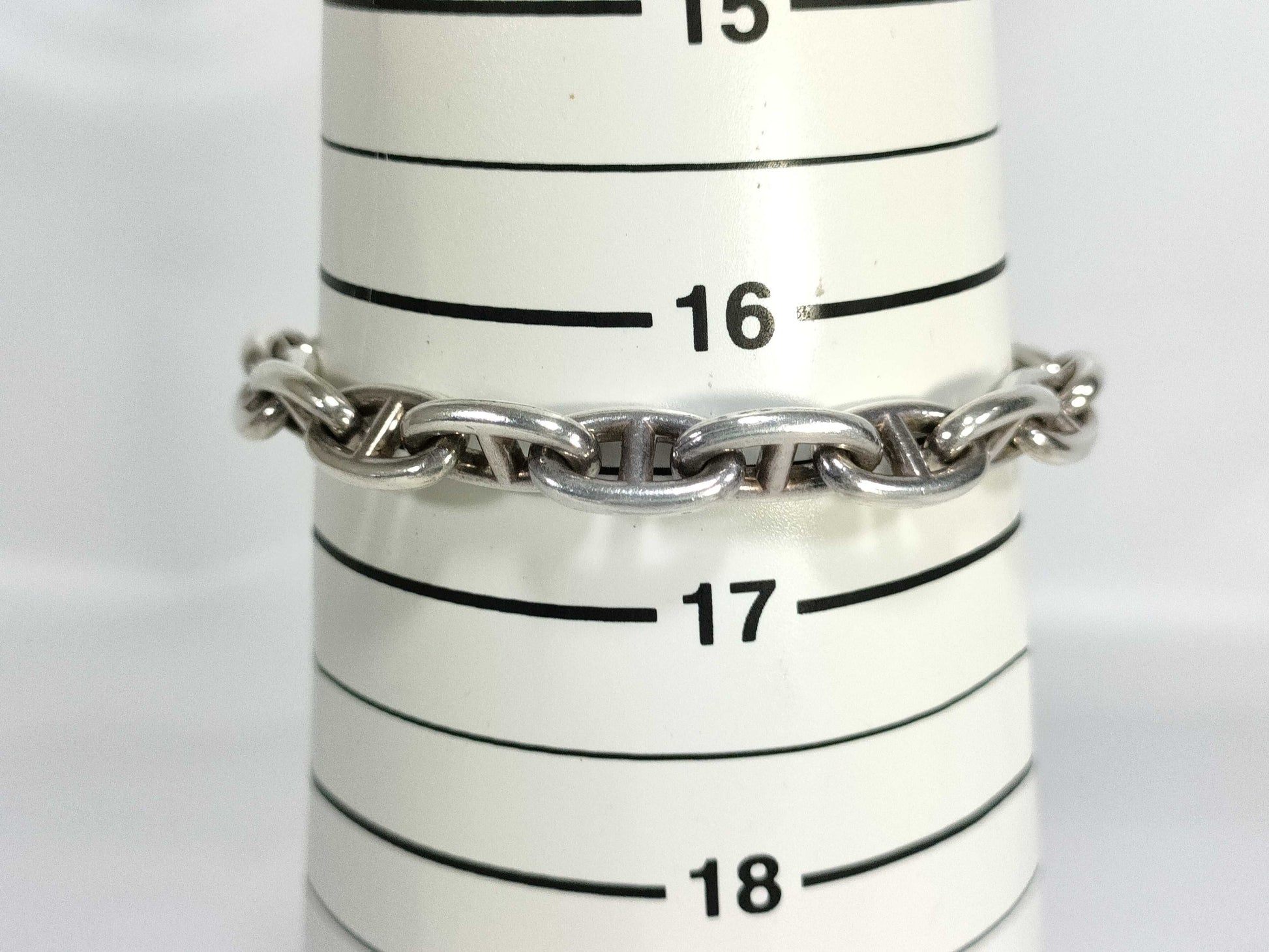 HERMES Margiela-era Chaine d'Ancre PM 18-link, 37g, Stamped, Ag925 Bracelet