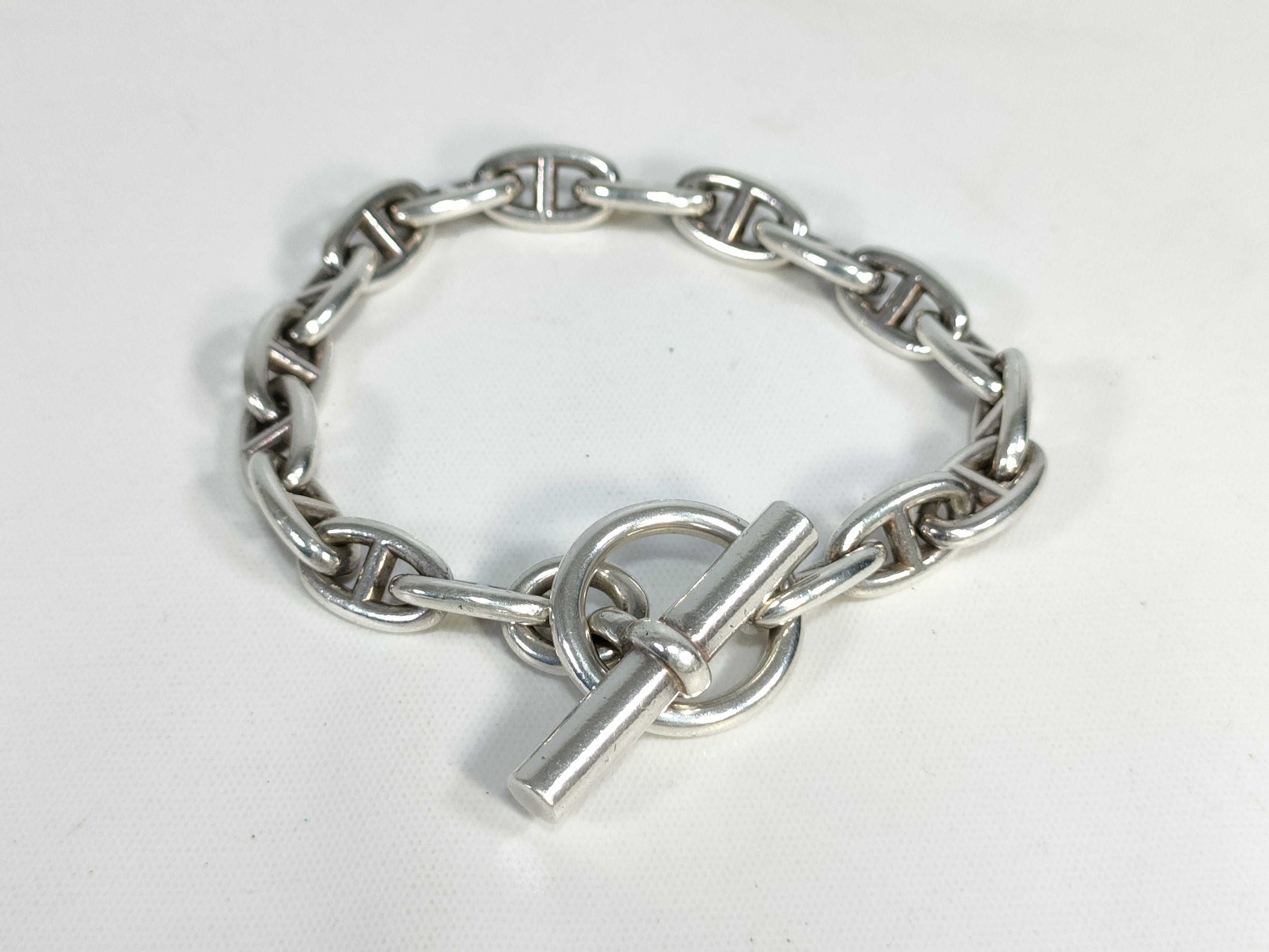 HERMES Margiela-era Chaine d'Ancre PM 18-link, 37g, Stamped, Ag925 Bracelet