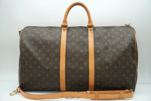 LOUIS VUITTON Monogram Keepall Bandouliere 55 M41414 Shoulder Strap Boston Bag