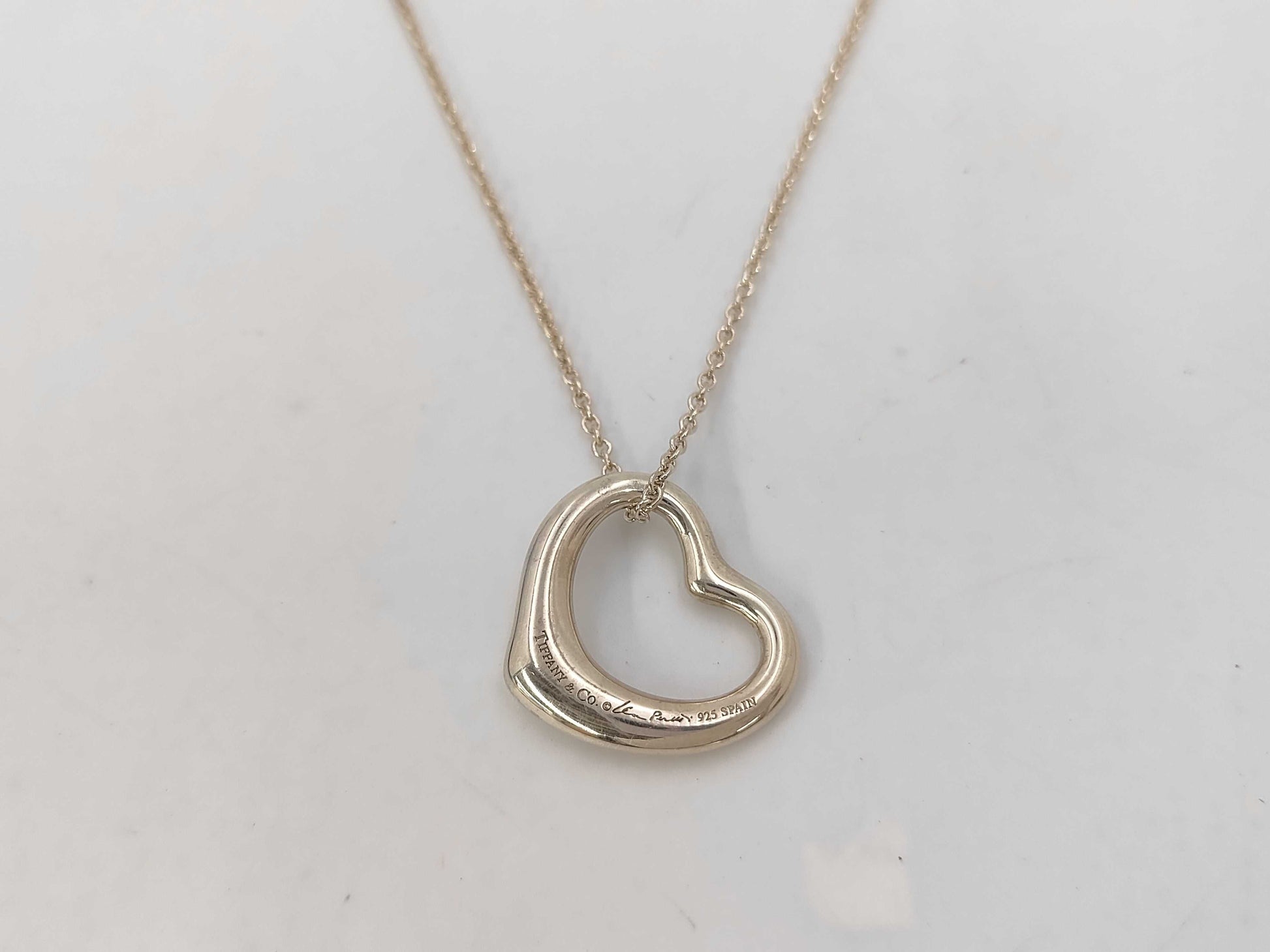 Tiffany & Co. SV925 Open Heart Necklace 7.02g Necklace