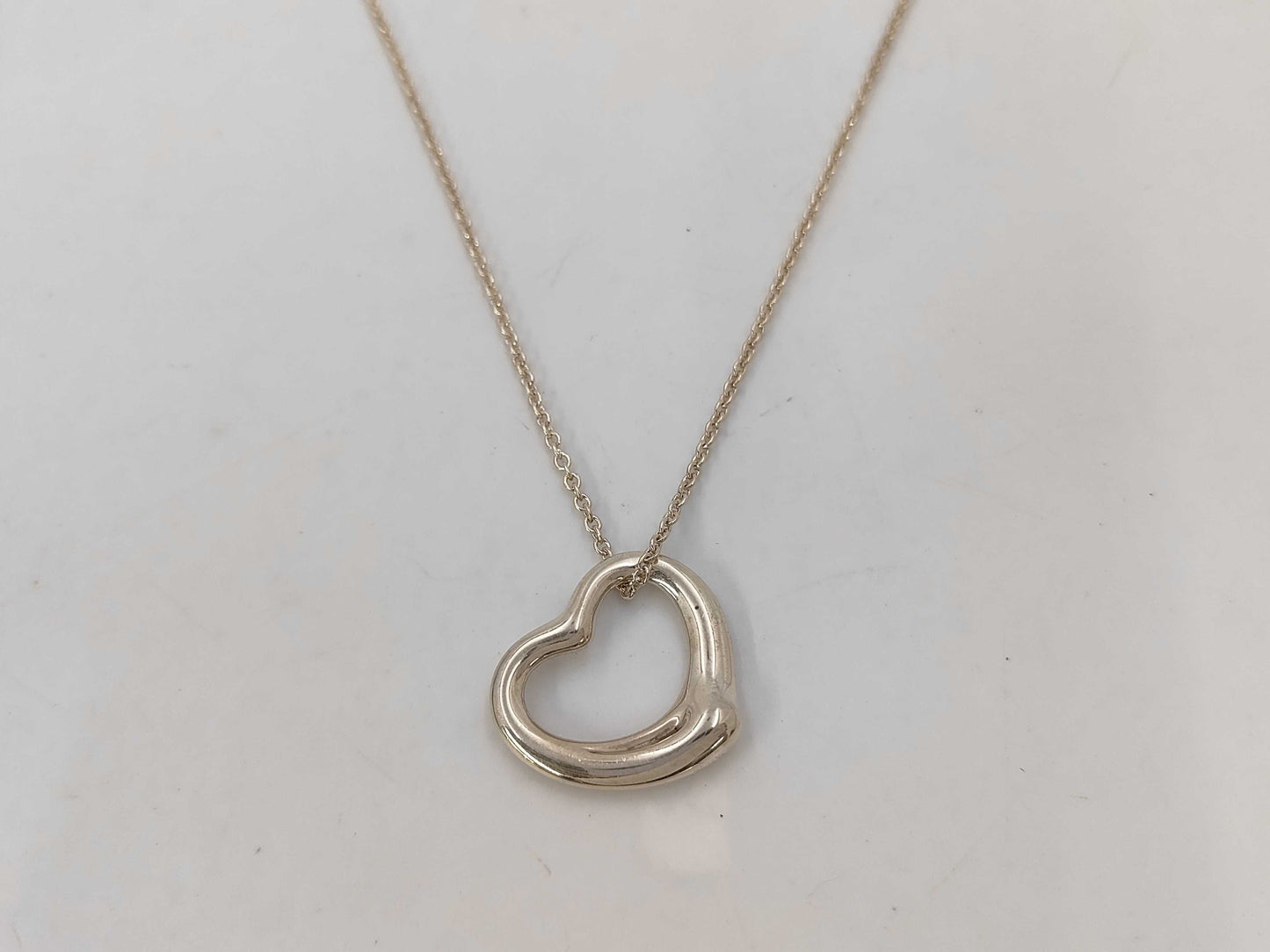 Tiffany & Co. SV925 Open Heart Necklace 7.02g Necklace