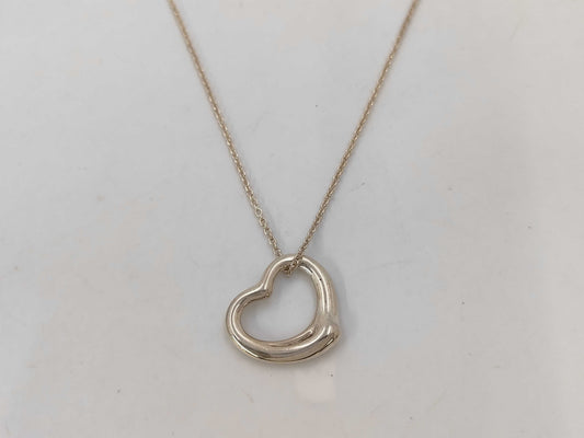 Tiffany & Co. SV925 Open Heart Necklace 7.02g Necklace