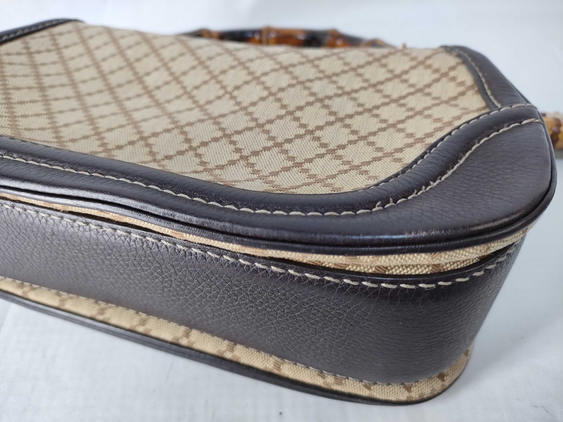 GUCCI Bamboo Diamante Turnlock Hand Shoulder Bag 254884 Shoulder Bag